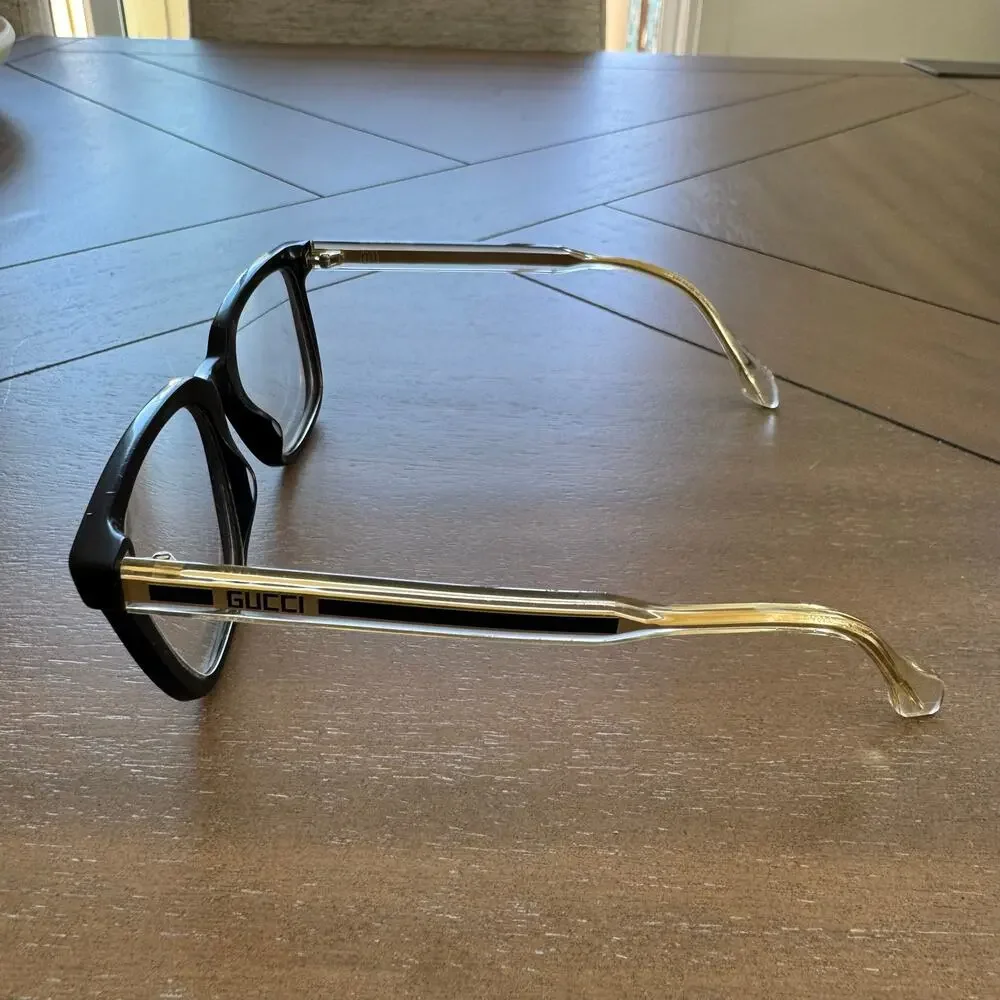 Gucci Eyeglasses GG0560ON Black Clear Designer Designer Luxury